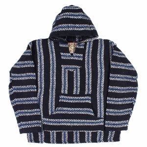 Baja Joe Premium Hoodie Jerga Mens Sky Blue Stripe
